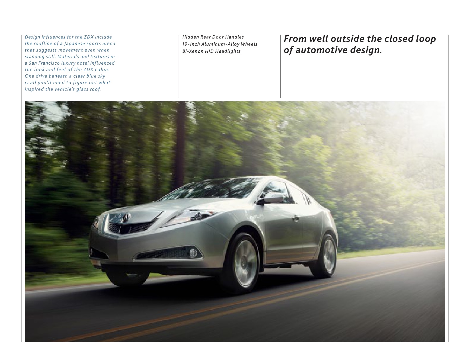 2012 Acura ZDX Brochure Page 10